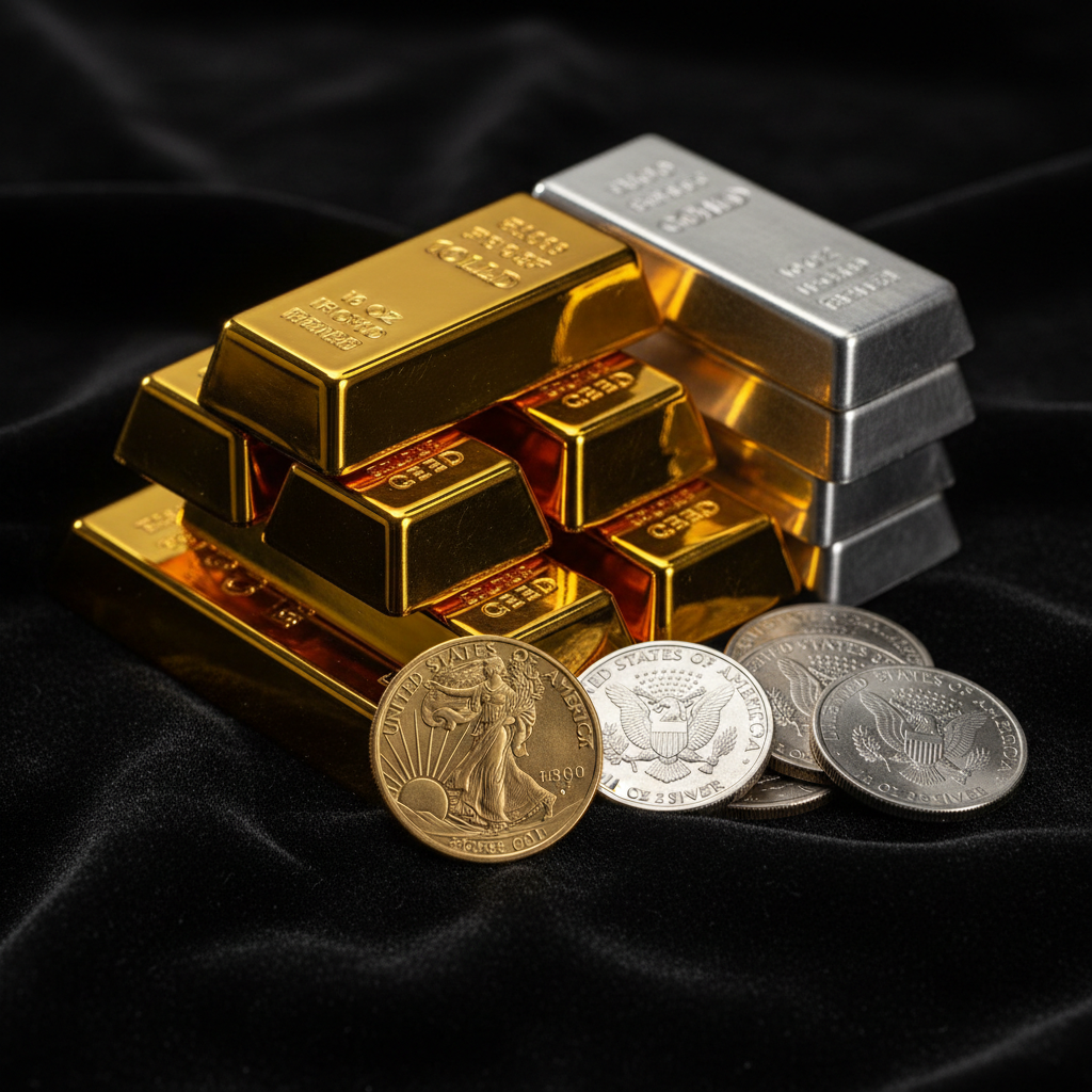 Gold and silver bars and bullion at Quick Trip Pawn