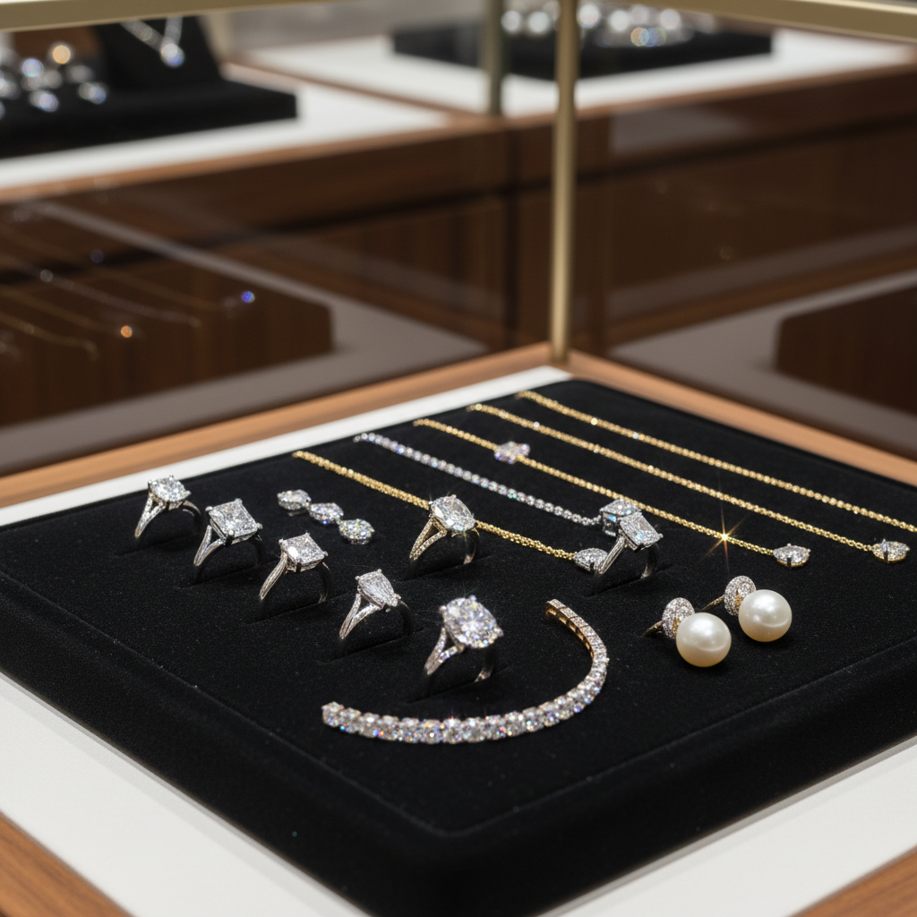 Fine jewelry — diamonds, gold rings, necklaces at Quick Trip Pawn